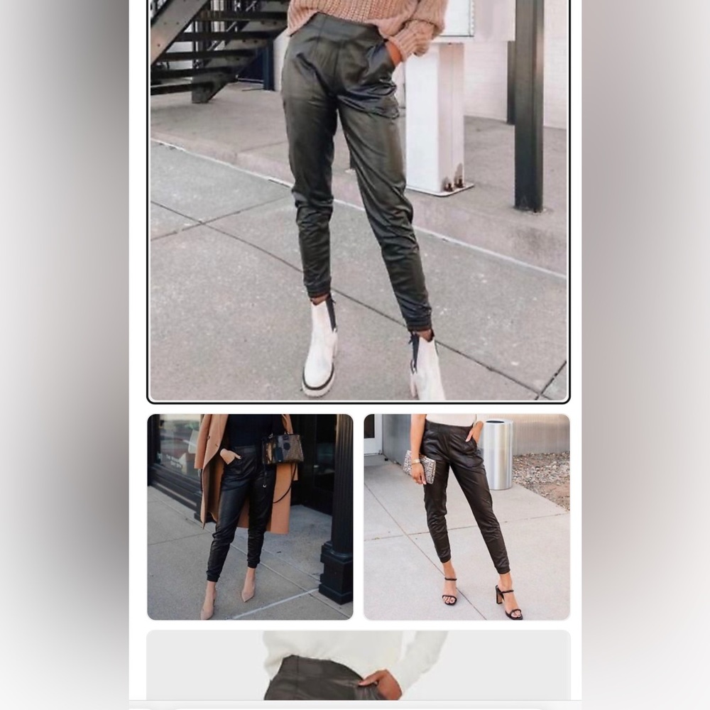 Spanx leather joggers, new with tag size small